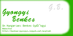 gyongyi benkes business card